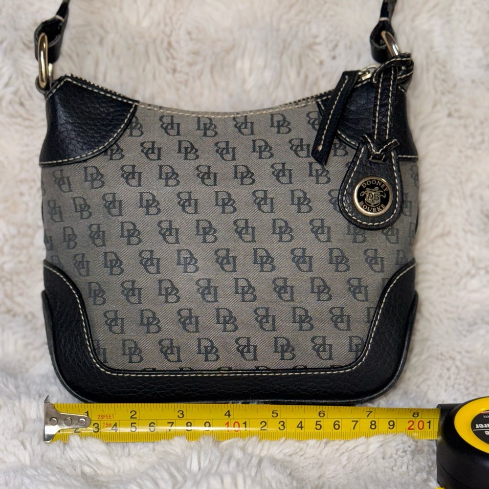 Dooney & Bourke Black Shoulder Bag with Cream Stitching - Picture 8 of 13